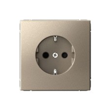GAL000545S | ARTGALLERY РОЗЕТКА с заземлением со шторками, 16А, механизм, быстрозажим. клем., ШАМПАНЬ Systeme Electric
