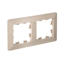 ATN221202 | ATLASDESIGN AIR 2-постовая РАМКА, ПЕСОЧНЫЙ/дымчатый белый Systeme Electric
