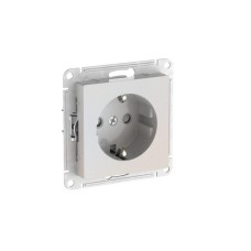 ATN000445S | ATLASDESIGN РОЗЕТКА с заземлением со шторками, 16А, механизм, быстрозажим. клем., ЖЕМЧУГ Systeme Electric
