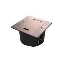 MDK20102CA | MultiDesk Лючок на 2 модуля IP44 с монтажной коробкой для стены, фальшпола, стола МЕДЬ, тип MDK20 Systeme Electric
