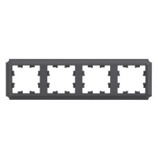 ATN101404 | ATLASDESIGN ANTIQUE 4-постовая РАМКА, универсальная, БАЗАЛЬТ Systeme Electric
