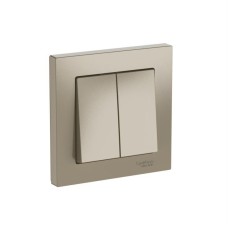 ATN000552S | ATLASDESIGN 2-клавишный ВЫКЛЮЧАТЕЛЬ, сх.5, 10АХ, в сборе, быстрозажим. клем., ШАМПАНЬ Systeme Electric
