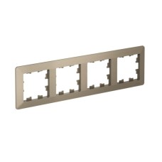 ATN220504 | ATLASDESIGN AIR 4-постовая РАМКА, ШАМПАНЬ/дымчатый черный Systeme Electric
