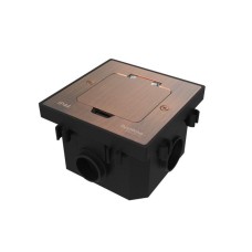 MDK20202CC | MultiDesk Лючок на 2 модуля IP44 с монтажной коробкой для бетонных полов МЕДЬ, тип MDK20 Systeme Electric
