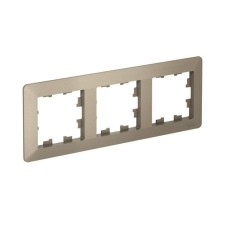 ATN220503 | ATLASDESIGN AIR 3-постовая РАМКА, ШАМПАНЬ/дымчатый черный Systeme Electric
