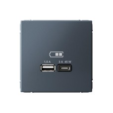 GAL000729 | ARTGALLERY USB РОЗЕТКА A + тип-C 45Вт высокоскор.заряд. QC, PD, механизм, ГРИФЕЛЬ Systeme Electric
