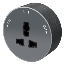 MTK13002G | MULTITRACK Розетка универсальная круглая 13 А/250 В ГРАФИТ Systeme Electric
