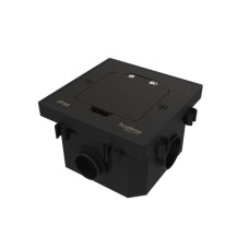 MDK20202MBC | MultiDesk Лючок на 2 модуля IP44 с монтажной коробкой для бетонных полов ЧЁРНЫЙ матовый, тип MDK20 Systeme Electric
