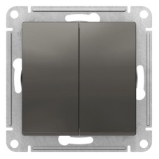 ATN000973 | ATLASDESIGN 2-клавишный ПЕРЕКРЕСТНЫЙ ПЕРЕКЛЮЧАТЕЛЬ, сх.7+7, 10АХ, механизм, СТАЛЬ Systeme Electric
