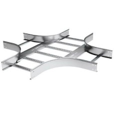 LX8602KHDZ ДКС - X-ответвитель 80х200 R-600 в комплекте с крепежными элементами и соединительными пластинами, необходимыми для монтажа, горячеоцинкованный