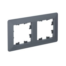 ATN220702 | ATLASDESIGN AIR 2-постовая РАМКА, ГРИФЕЛЬ/дымчатый черный Systeme Electric
