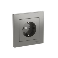 ATN000944S | ATLASDESIGN РОЗЕТКА с заземлением со шторками, 16А, в сборе, быстрозажим. клем., СТАЛЬ Systeme Electric
