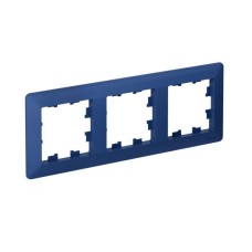 ATN221103 | ATLASDESIGN AIR 3-постовая РАМКА, АКВАМАРИН/дымчатый черный Systeme Electric
