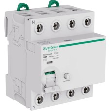 S9R14480 | Systeme9 Выключатель дифференциального тока (ВДТ) 80A 4P 300мА Тип-AC 400В Systeme Electric
