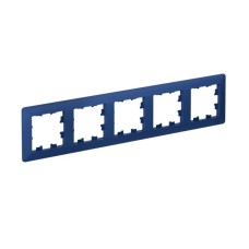 ATN221105 | ATLASDESIGN AIR 5-постовая РАМКА, АКВАМАРИН/дымчатый черный Systeme Electric
