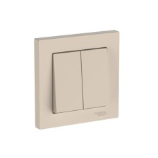 ATN001252S | ATLASDESIGN 2-клавишный ВЫКЛЮЧАТЕЛЬ, сх.5, 10АХ, в сборе, быстрозажим. клем., ПЕСОЧНЫЙ Systeme Electric
