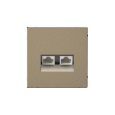 GAL000685 | ARTGALLERY РОЗЕТКА двойная компьютерная RJ45+RJ45, кат. 5е, механизм, МОККО Systeme Electric
