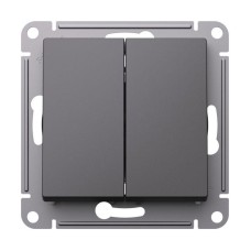 ATN001473 | ATLASDESIGN 2-клавишный ПЕРЕКРЕСТНЫЙ ПЕРЕКЛЮЧАТЕЛЬ, сх.7+7, 10АХ, механизм, БАЗАЛЬТ Systeme Electric
