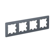 ATN220704 | ATLASDESIGN AIR 4-постовая РАМКА, ГРИФЕЛЬ/дымчатый черный Systeme Electric
