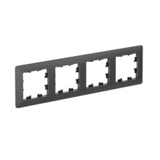 ATN221404 | ATLASDESIGN AIR 4-постовая РАМКА, БАЗАЛЬТ/дымчатый черный Systeme Electric
