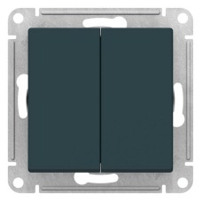 ATN000873 | ATLASDESIGN 2-клавишный ПЕРЕКРЕСТНЫЙ ПЕРЕКЛЮЧАТЕЛЬ, сх.7+7, 10АХ, механизм, ИЗУМРУД Systeme Electric
