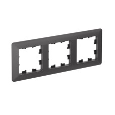 ATN221403 | ATLASDESIGN AIR 3-постовая РАМКА, БАЗАЛЬТ/дымчатый черный Systeme Electric
