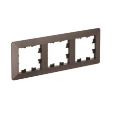 ATN220603 | ATLASDESIGN AIR 3-постовая РАМКА, МОККО/дымчатый черный Systeme Electric
