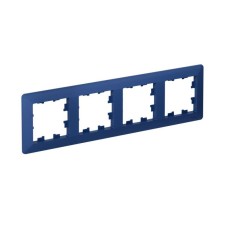 ATN221104 | ATLASDESIGN AIR 4-постовая РАМКА, АКВАМАРИН/дымчатый черный Systeme Electric
