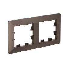 ATN220602 | ATLASDESIGN AIR 2-постовая РАМКА, МОККО/дымчатый черный Systeme Electric
