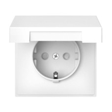 GAL000146S | ARTGALLERY РОЗЕТКА с заземл. со шторк. с крышк., 16А, IP20,  механизм, быстрозажим. клем., БЕЛЫЙ Systeme Electric
