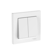 ATN000152S | ATLASDESIGN 2-клавишный ВЫКЛЮЧАТЕЛЬ, сх.5, 10АХ, в сборе, быстрозажим. клем., БЕЛЫЙ Systeme Electric
