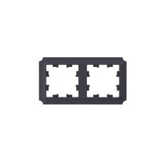 ATN101002 | ATLASDESIGN ANTIQUE 2-постовая РАМКА, универсальная, КАРБОН Systeme Electric
