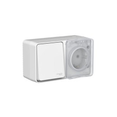 ATN543070 | ATLASDESIGN PROFI IP54 О/У БЛОК: РОЗЕТКА с заземл. со шт., 16А, ВЫКЛЮЧАТЕЛЬ 1-клав., 10АХ, СЕРЫЙ Systeme Electric
