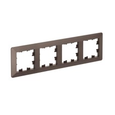 ATN220604 | ATLASDESIGN AIR 4-постовая РАМКА, МОККО/дымчатый черный Systeme Electric
