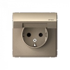 GAL440546 | ARTGALLERY РОЗЕТКА с заземл. со шт. с крышк, 16А, IP44, механизм, ШАМПАНЬ Systeme Electric
