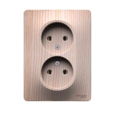 GSL001520 | GLOSSA РОЗЕТКА двойная без заземления, 16А, в сборе, СОСНА Systeme Electric
