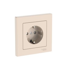 ATN000244S | ATLASDESIGN РОЗЕТКА с заземлением со шторками, 16А, в сборе, быстрозажим. клем., БЕЖЕВЫЙ Systeme Electric
