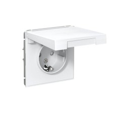 GAL000146 | ARTGALLERY РОЗЕТКА с заземл. со шторк. с крышкой, 16А, IP20, механизм, БЕЛЫЙ Systeme Electric
