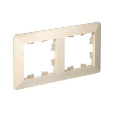 ATN220202 | ATLASDESIGN AIR 2-постовая РАМКА, БЕЖЕВЫЙ/дымчатый белый Systeme Electric
