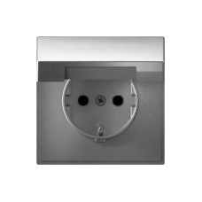 GAL000346S | ARTGALLERY РОЗЕТКА с заземл. со шторк. с крышк., 16А, IP20,  механизм, быстрозажим. клем., АЛЮМИНИЙ Systeme Electric
