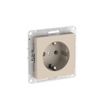 ATN001243S | ATLASDESIGN РОЗЕТКА с заземлением без шторок, 16А, мех., быстрозажим. клем., ПЕСОЧНЫЙ Systeme Electric
