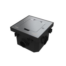 MDK20202SC | MultiDesk Лючок на 2 модуля IP44 с монтажной коробкой для бетонных полов СЕРЕБРО, тип MDK20 Systeme Electric
