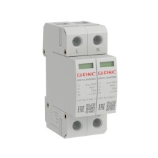 УЗИП, тип 2, 2 полюса, Imax 40kA, со сменным модулем, Un 440V SPD-T2-2N40P440 DKC
