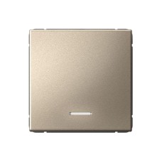 GAL000513S | ARTGALLERY 1-клавишный ВЫКЛЮЧАТЕЛЬ с подсветкой, 10АХ, механизм, быстрозажим. клем., ШАМПАНЬ Systeme Electric
