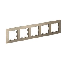 ATN220505 | ATLASDESIGN AIR 5-постовая РАМКА, ШАМПАНЬ/дымчатый черный Systeme Electric
