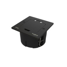 MDK20102MBA | MultiDesk Лючок на 2 модуля IP44 с монтажной коробкой для стены, фальшпола, стола ЧЁРНЫЙ матовый, ти Systeme Electric
