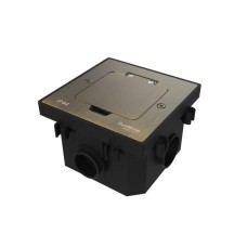 MDK20202BC | MultiDesk Лючок на 2 модуля IP44 с монтажной коробкой для бетонных полов Античная ЛАТУНЬ, тип MDK20 Systeme Electric
