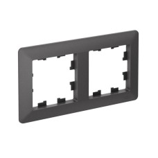 ATN221402 | ATLASDESIGN AIR 2-постовая РАМКА, БАЗАЛЬТ/дымчатый черный Systeme Electric
