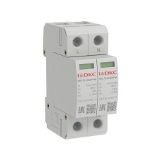 УЗИП, тип 3, 2 полюса, Imax 20kA, со сменным модулем, Un 440V SPD-T3-2N20P440 DKC
