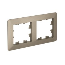 ATN220502 | ATLASDESIGN AIR 2-постовая РАМКА, ШАМПАНЬ/дымчатый черный Systeme Electric
